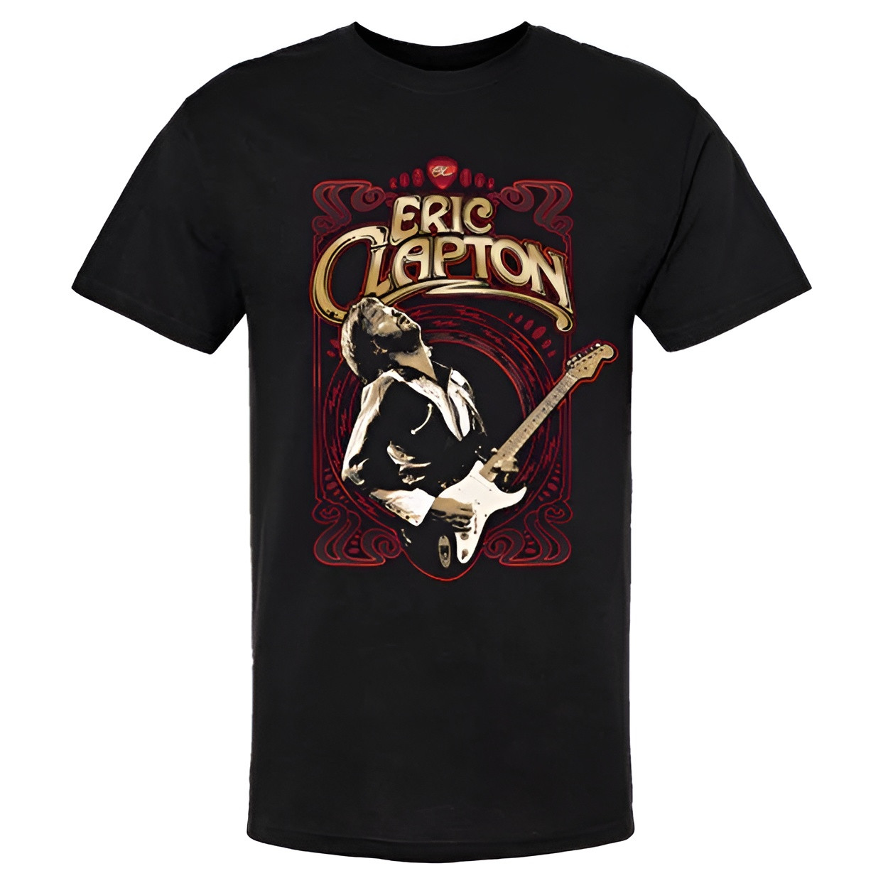 Eric Clapton Vintage Live Photo T-Shirt Black - Merch2rock